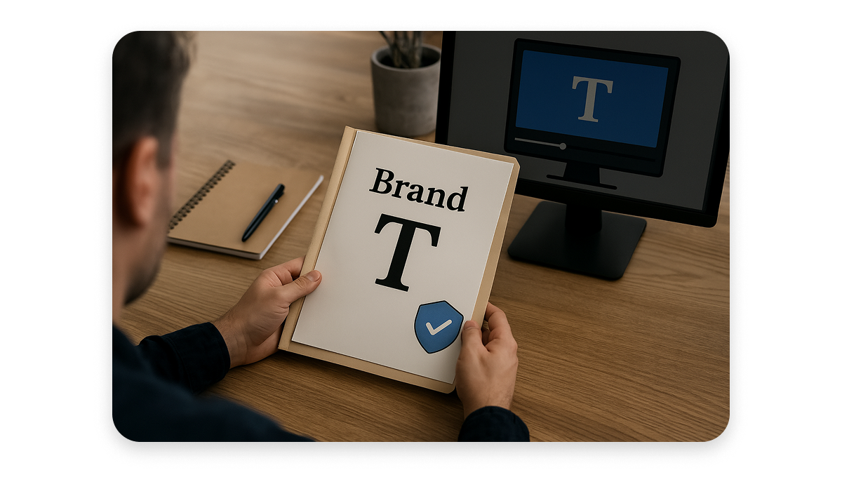 Customer font video creator tool in Visla used to build on-brand, professional videos